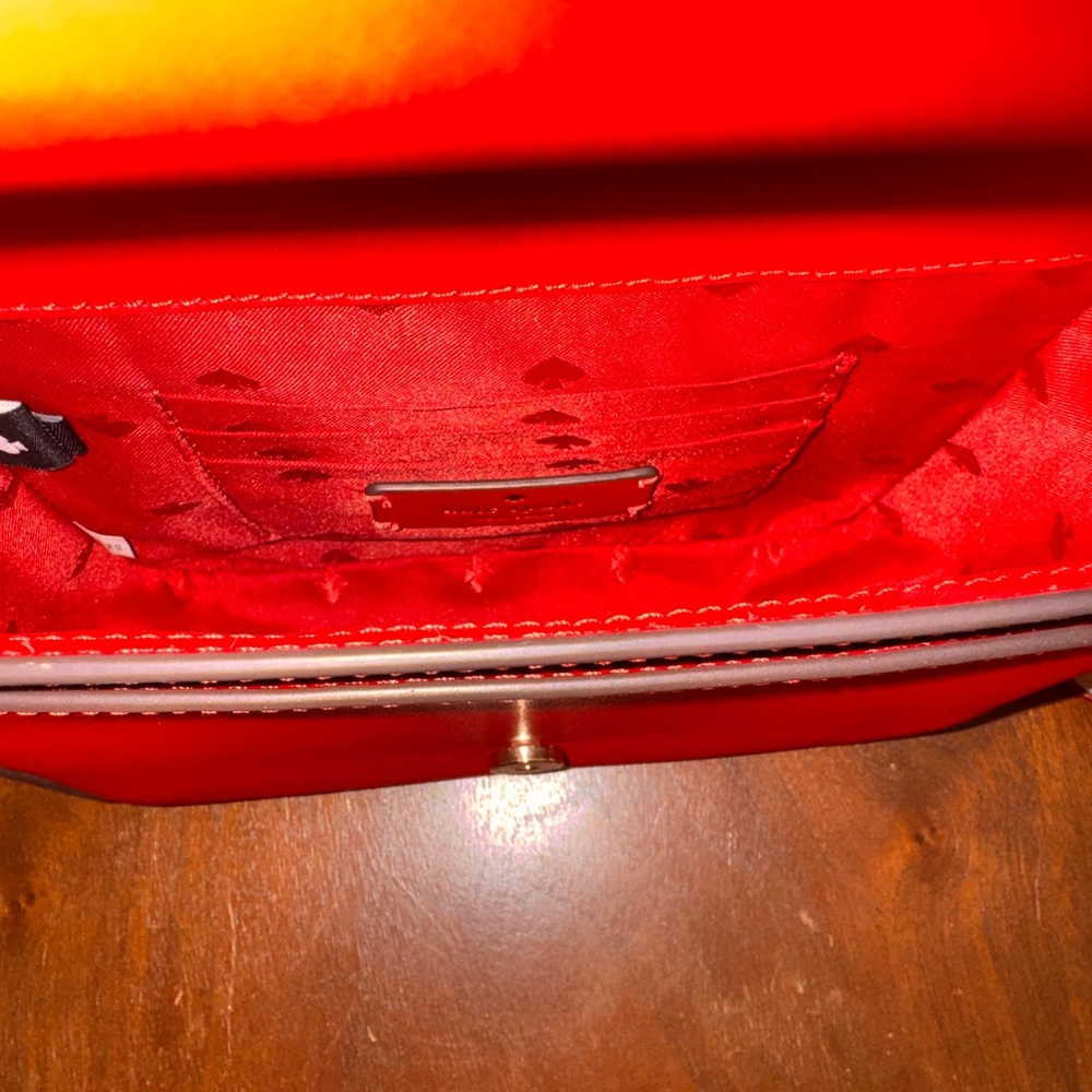 Kate Spade Red Mini Bag with Heart Strap - Picture 6 of 6